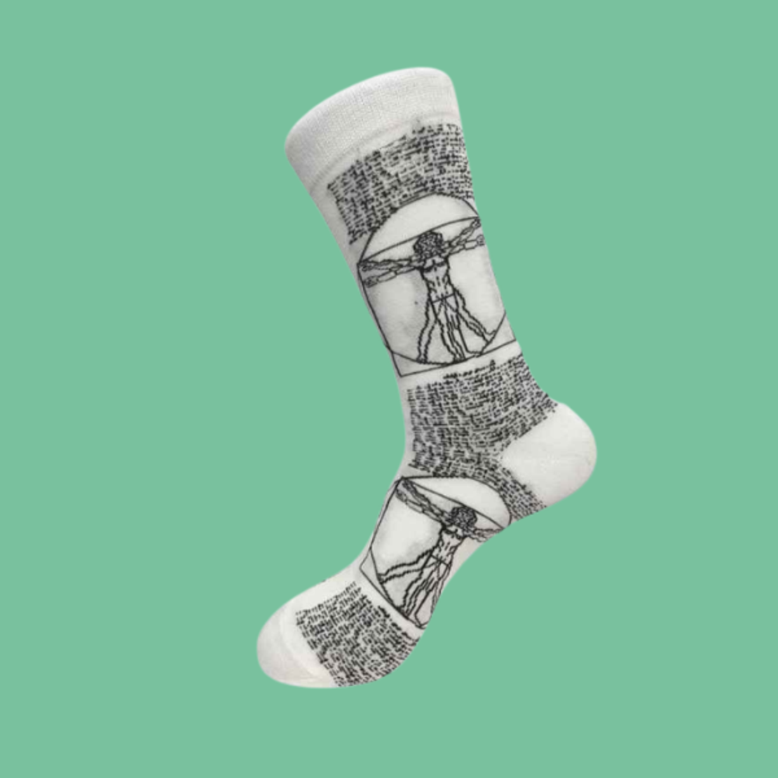 גרביים מעוצבים אדם עץ השדה לבן