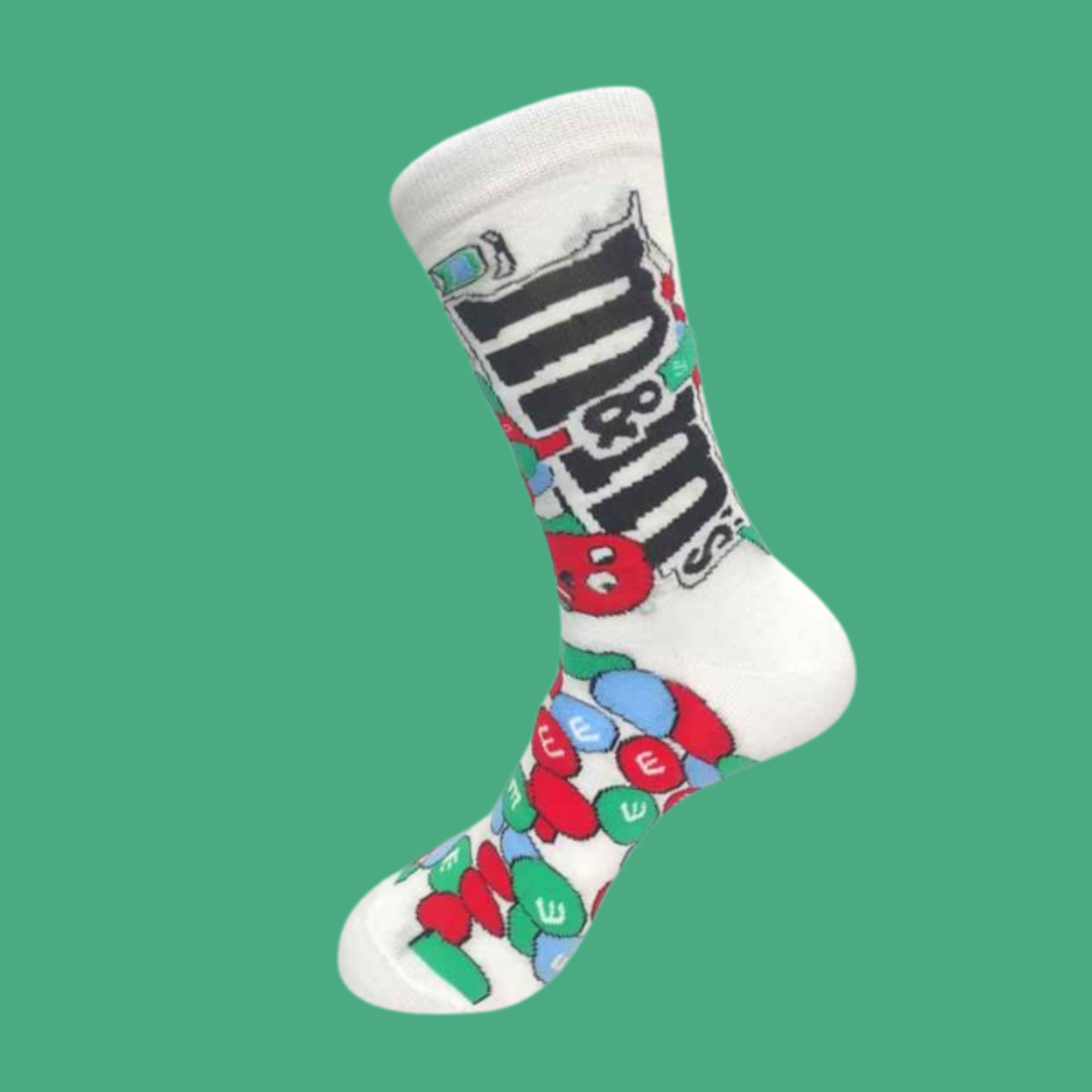 גרביים מעוצבים סוכריות לבן