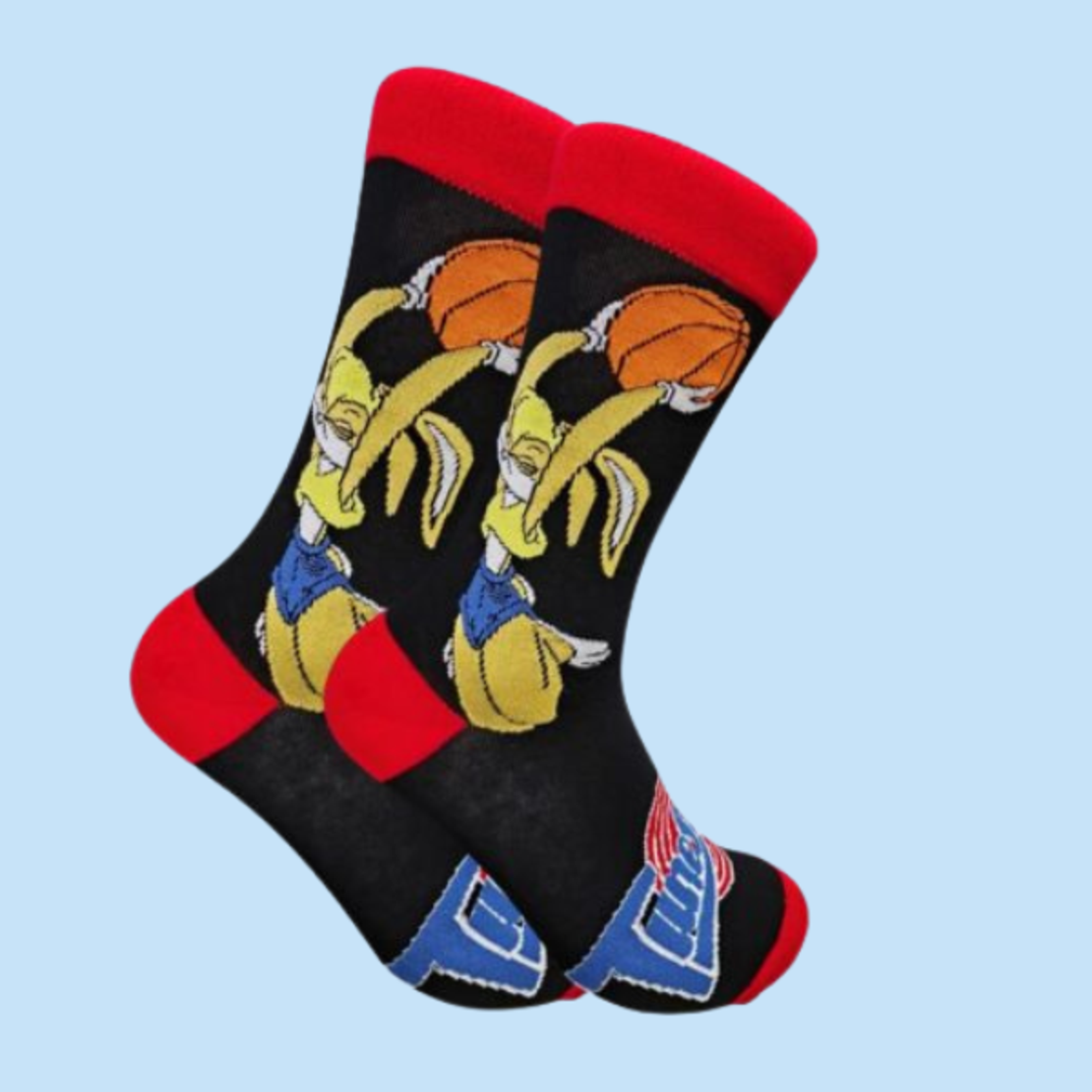 גרביים מעוצבים באגס באני והחברה משחקים כדורסל