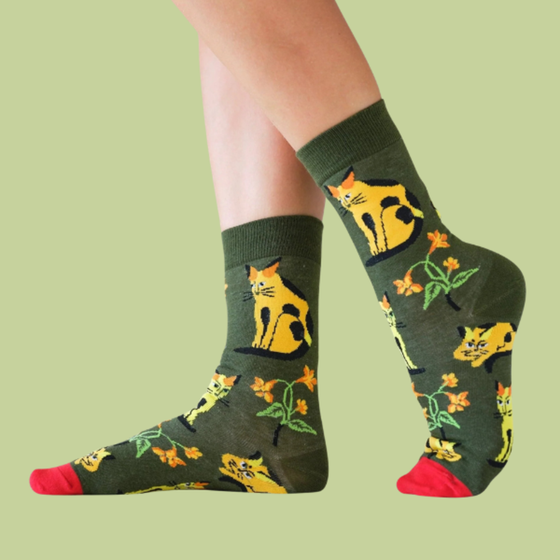 גרביים מעוצבים חתול בטבע