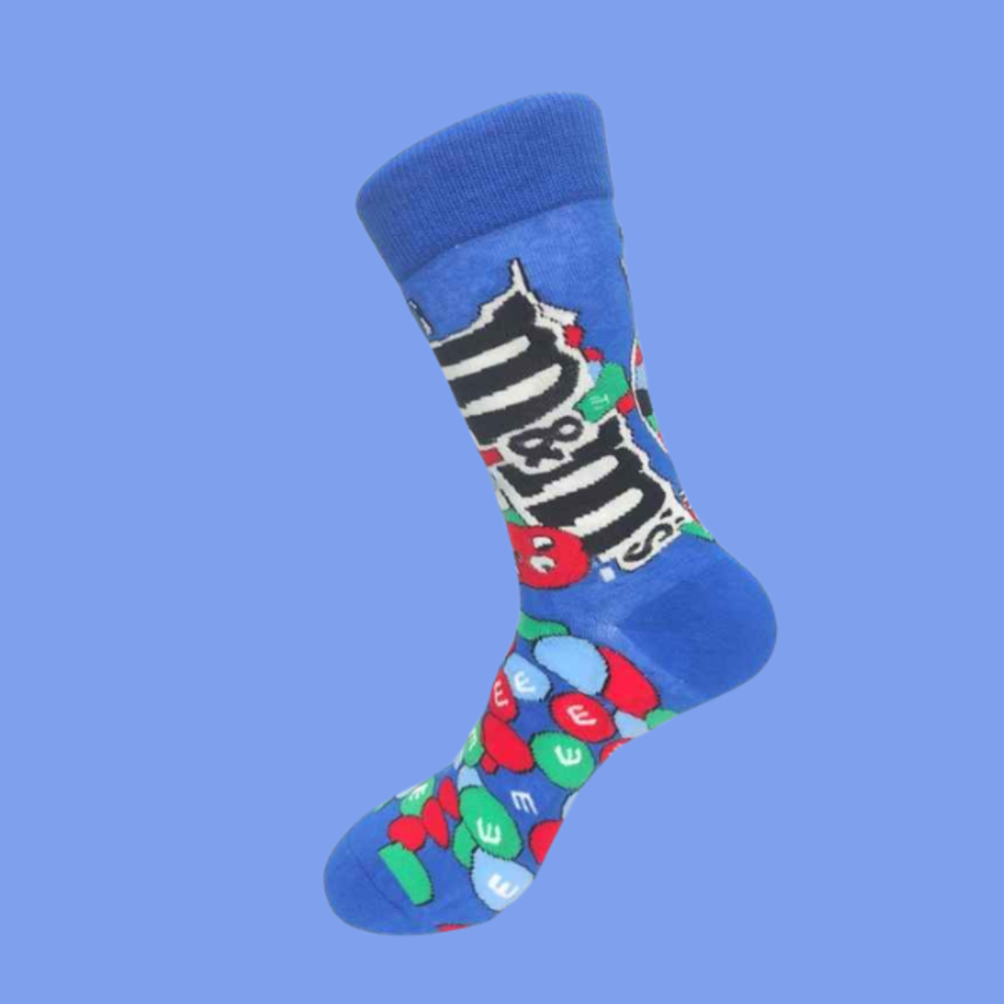 גרביים מעוצבים סוכריות כחול