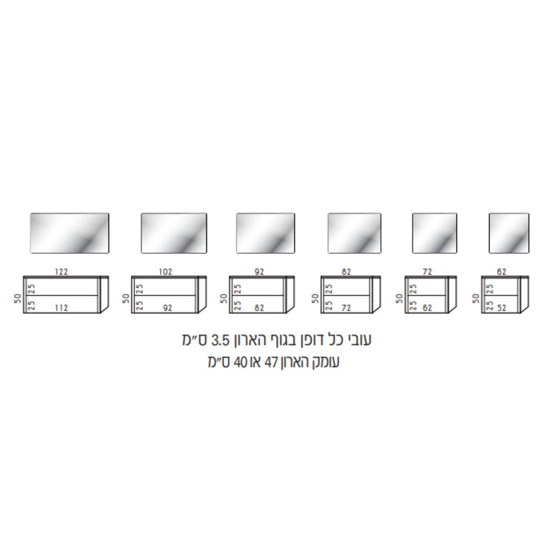 ארון אמבטיה תלוי דגם נירוולי