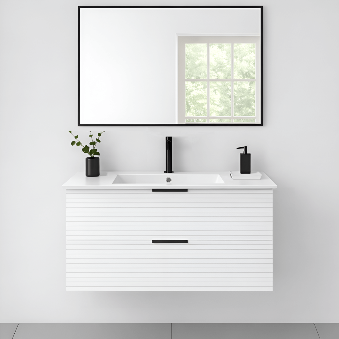 ארון אמבטיה תלוי דגם נוגה לבן