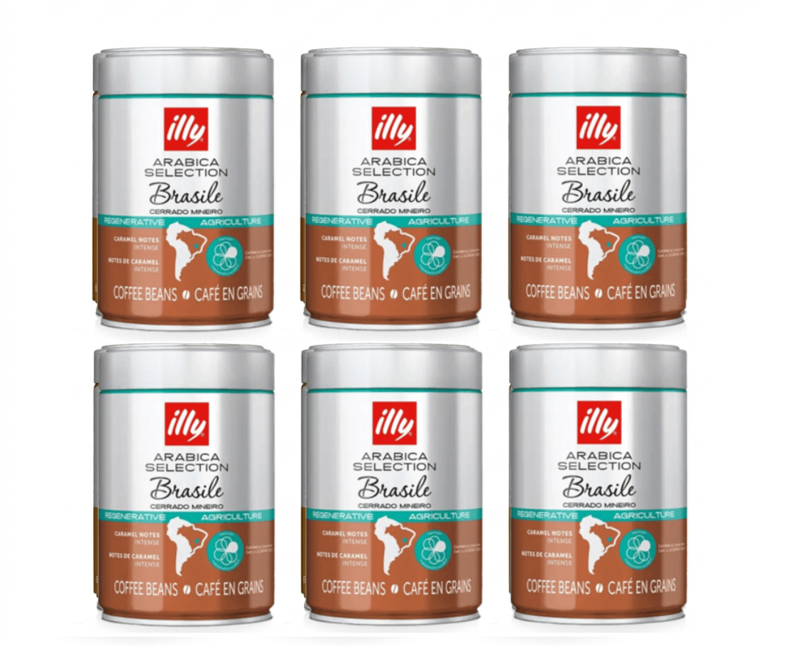 מבצע 6 יח'- פולי קפה אילי - 250 גר' קלייה בינונית ברזיל סרדו מיניירו - illy Brazil Cerrado Mineiro