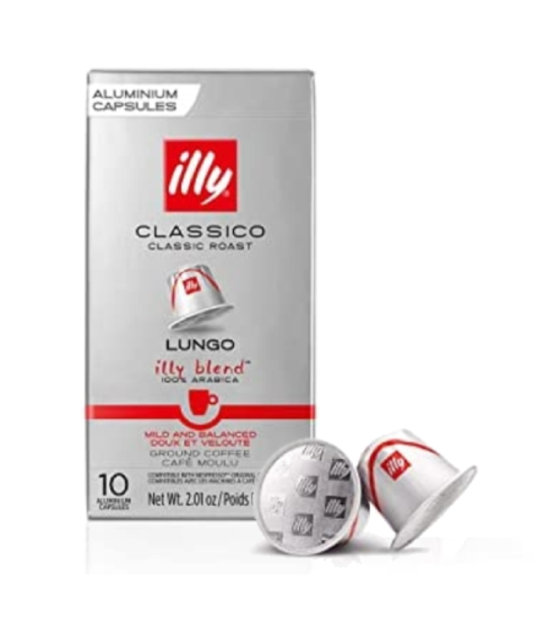 10 קפסולות קפה קלייה בהירה לונגו illy lungo