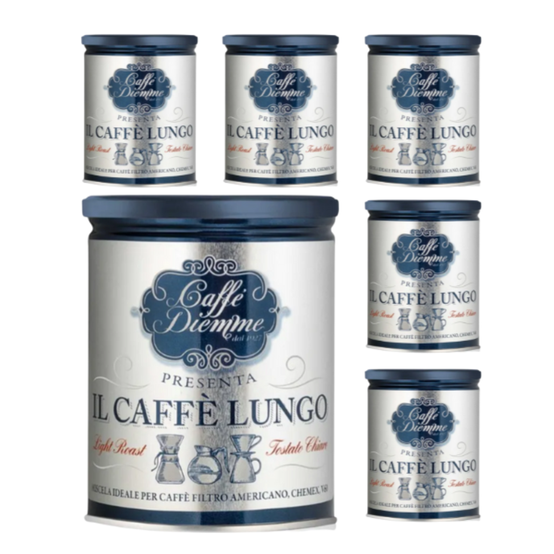 מבצע 6 יח' 250 גר' קפה טחון Diemme קלייה בינונית