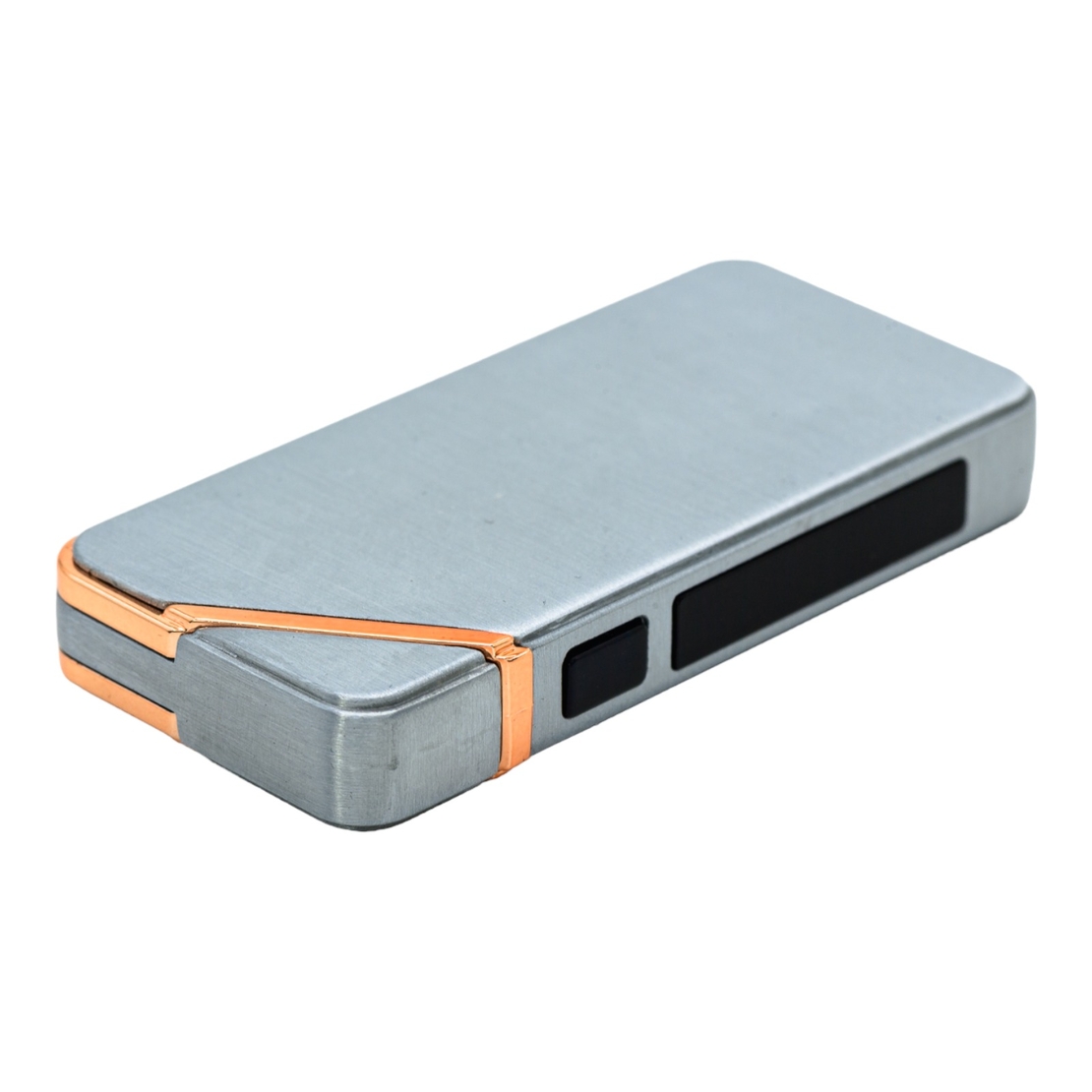 מצית USB  זרמים במראה קלאסי - כסוף