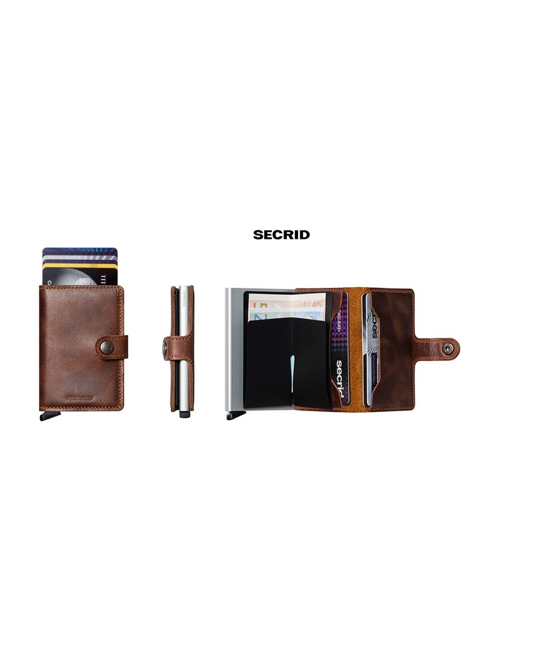 ארנק כרטיסי אשראי(מקפיץ כרטיסים) Secrid MiniWallet אפור וינטאג