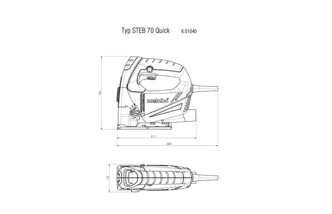 משור אנכי 570W, עומק חיתוך 70 מ