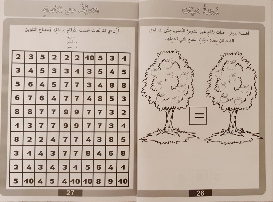 نبدأ التعلم - كراس تعليمي تحضيري للصف الأول 