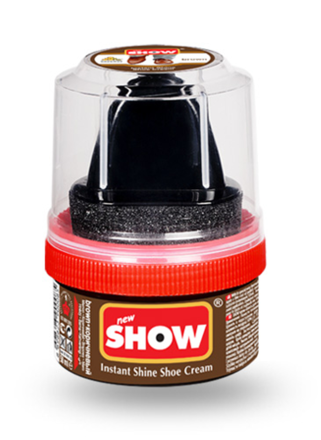 משחת נעליים 50ML חום עם ספוג