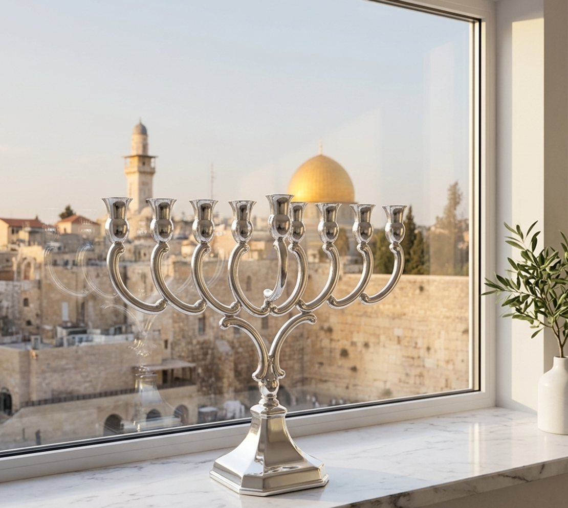 חנוכיה פריז S כסף טהור