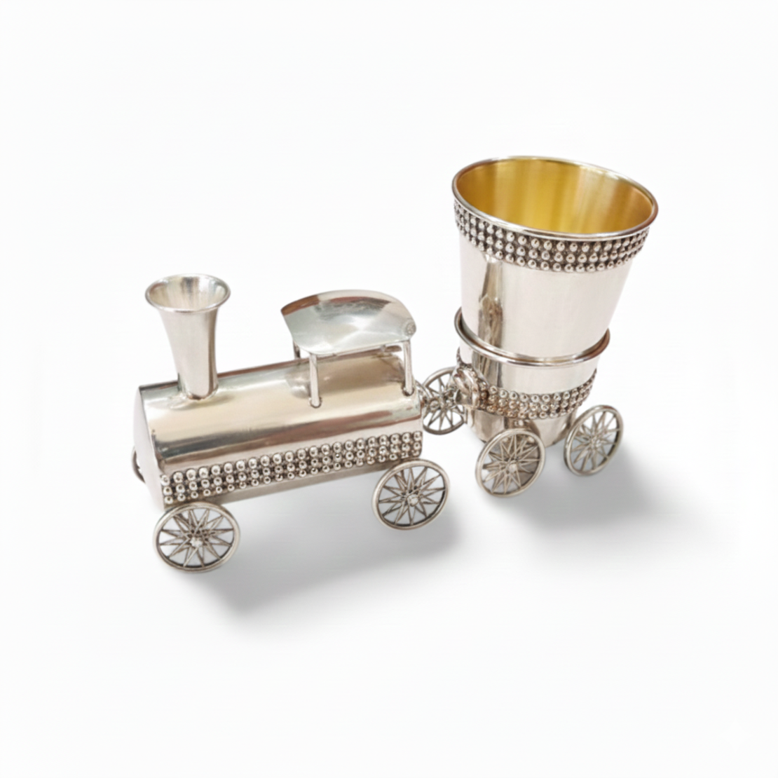 סט הבדלה רכבת כסף טהור