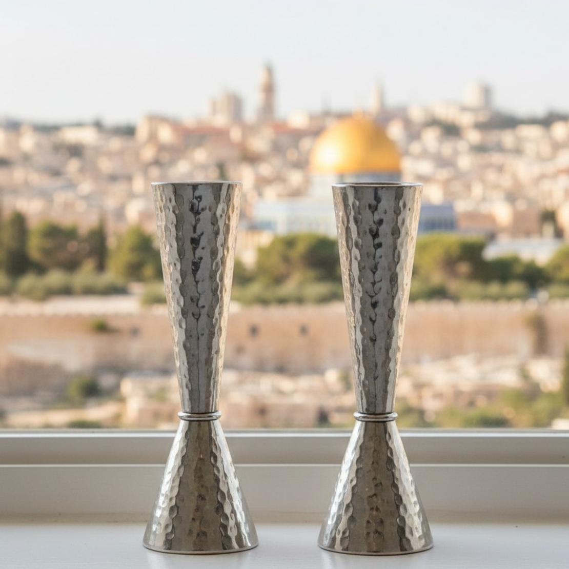 pure silver mini cone candlesticks