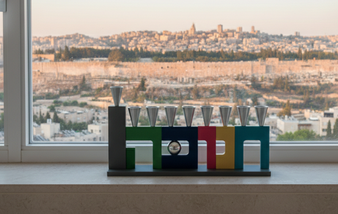 חנוכיה אותיות