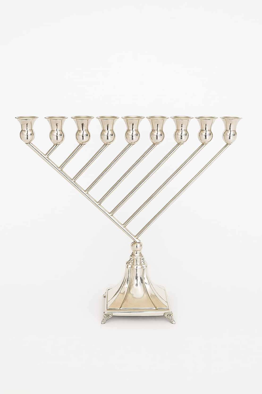 חנוכיה אלכסונים כסף טהר