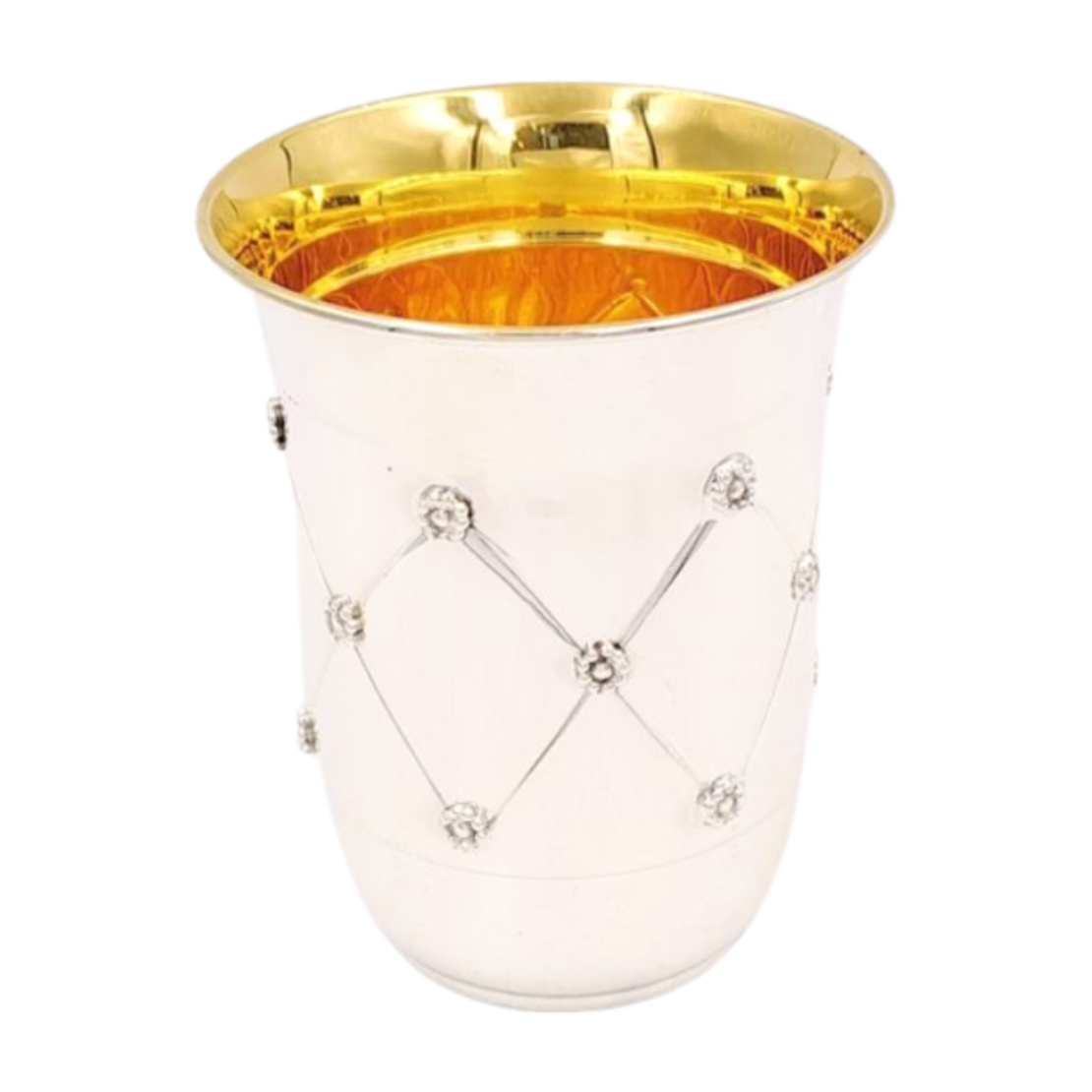 Kiddush cup X flower pure silver