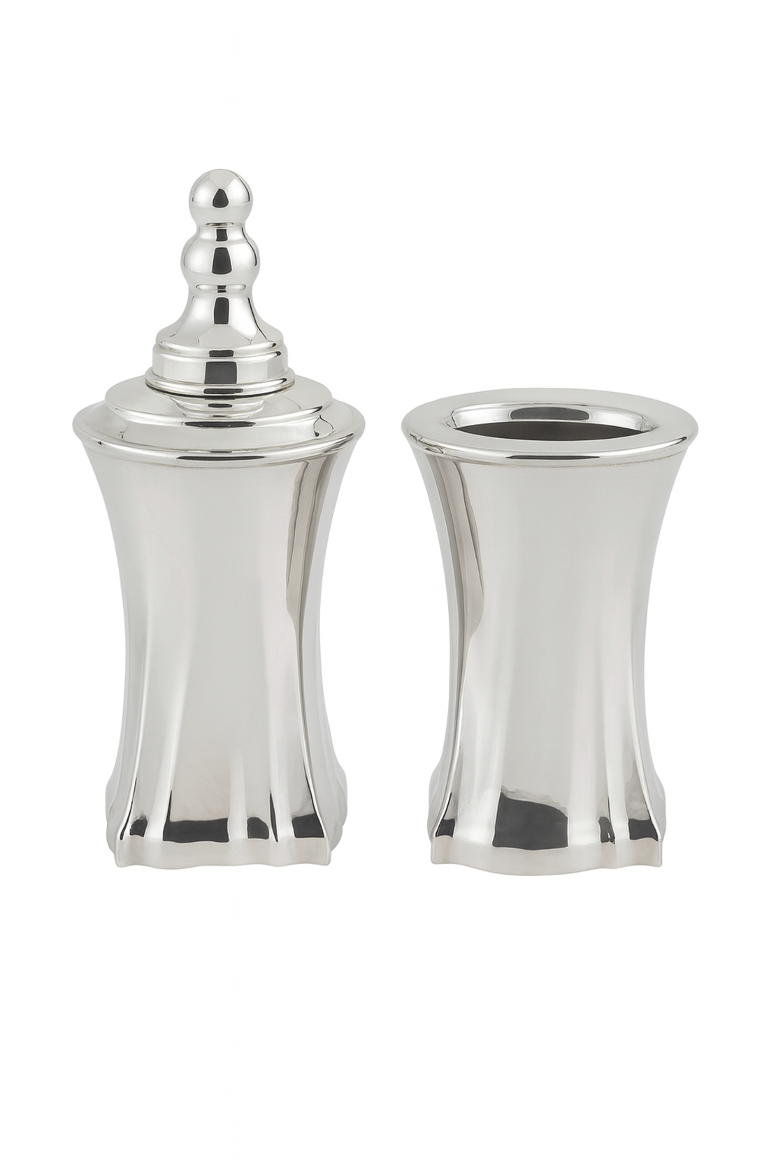 Modern pure silver Havdalah set