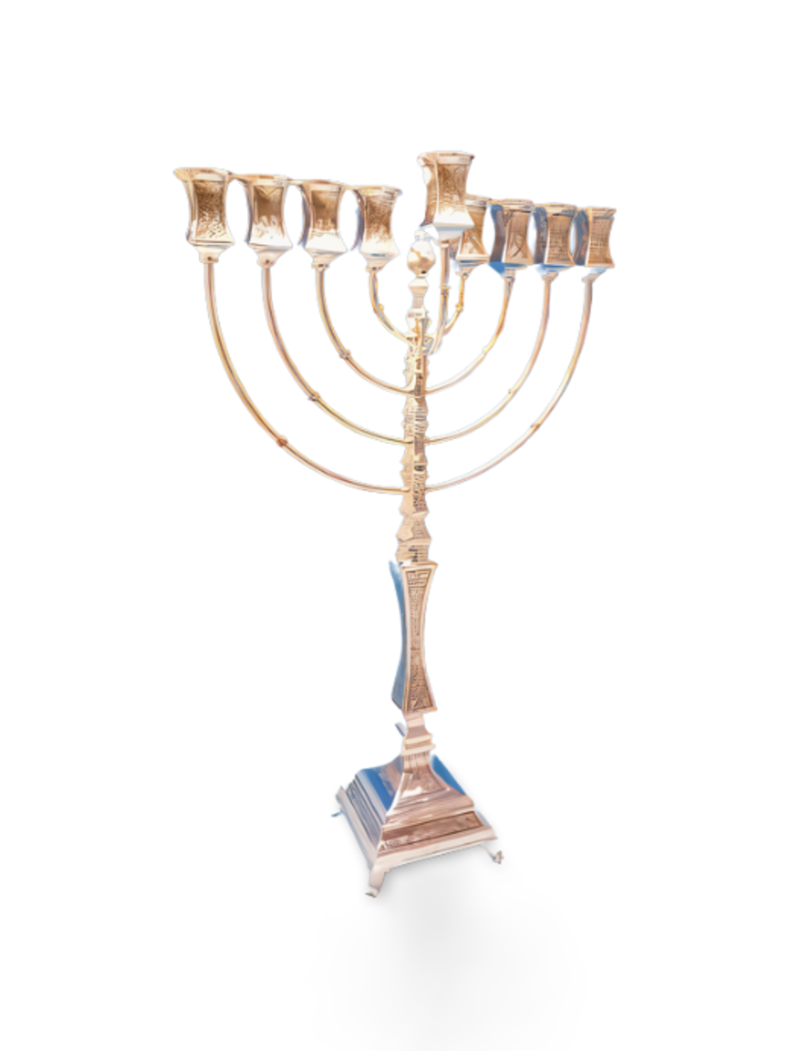 חנוכיה שינטס מעוטר כסף טהור