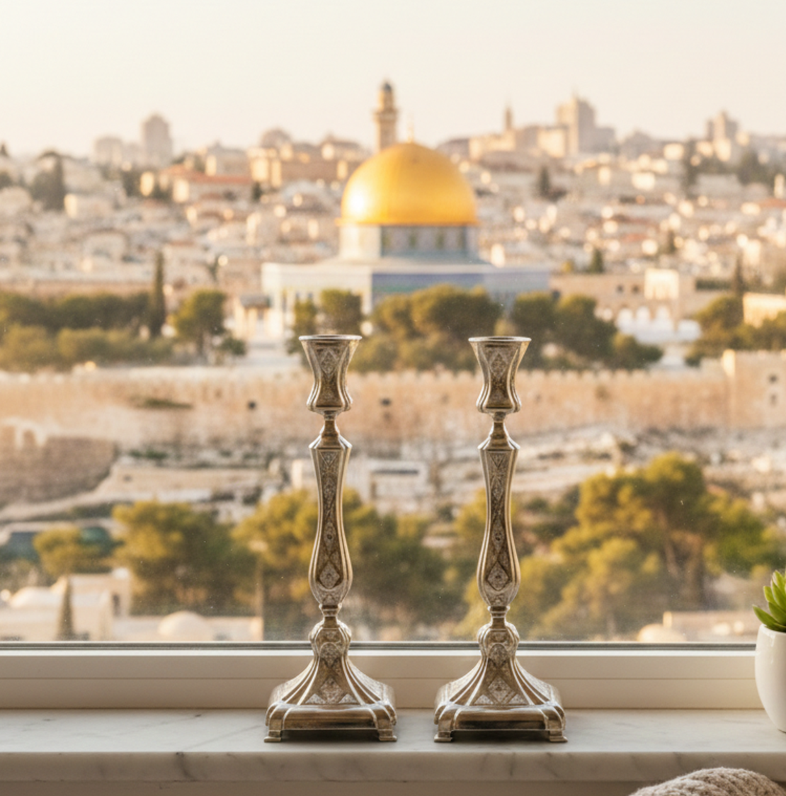 Pure silver Lady Diamond candlesticks