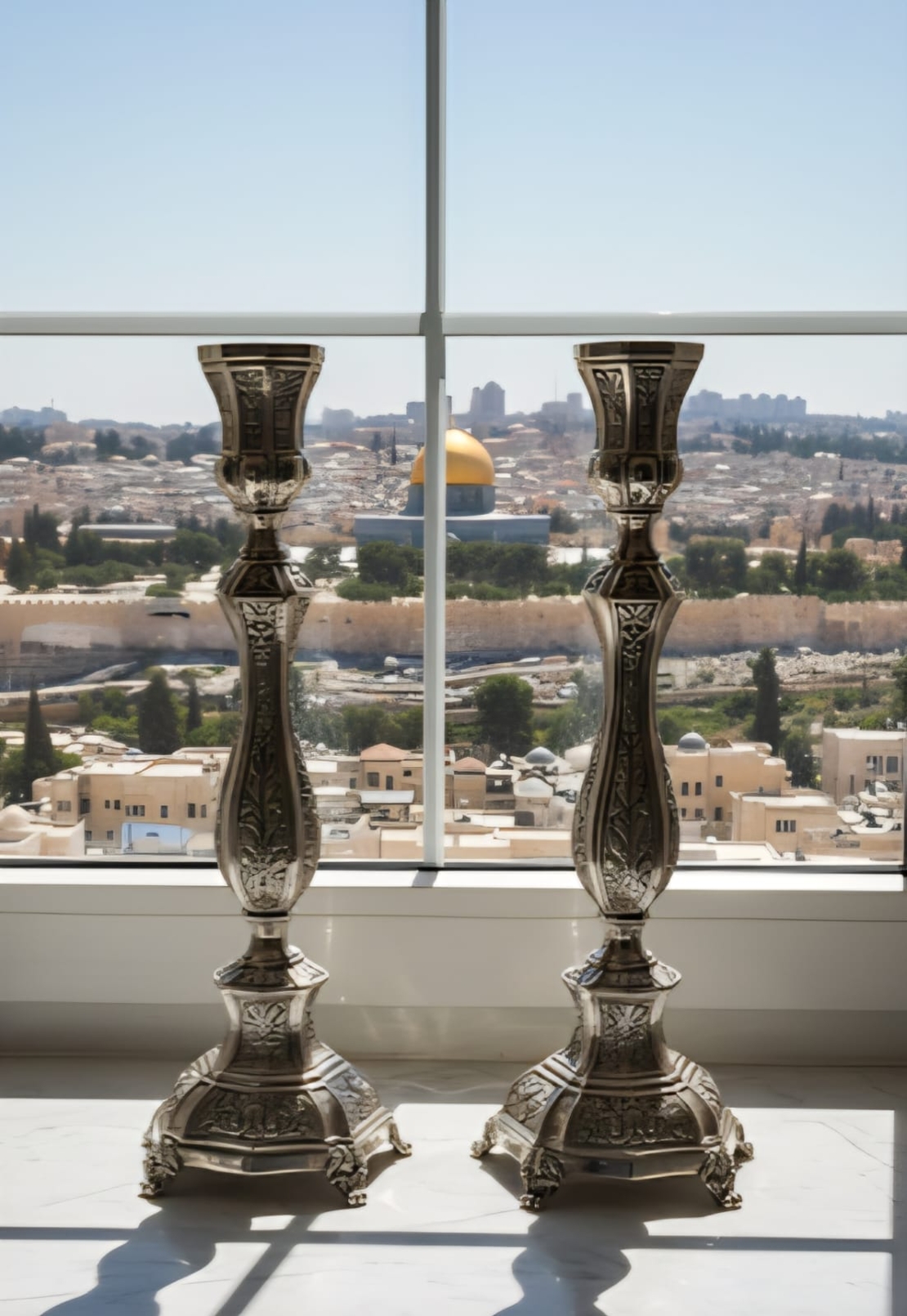 decorated Amadeo S candlesticks