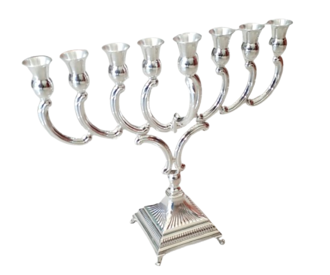 חנוכיה קווים כסף טהור