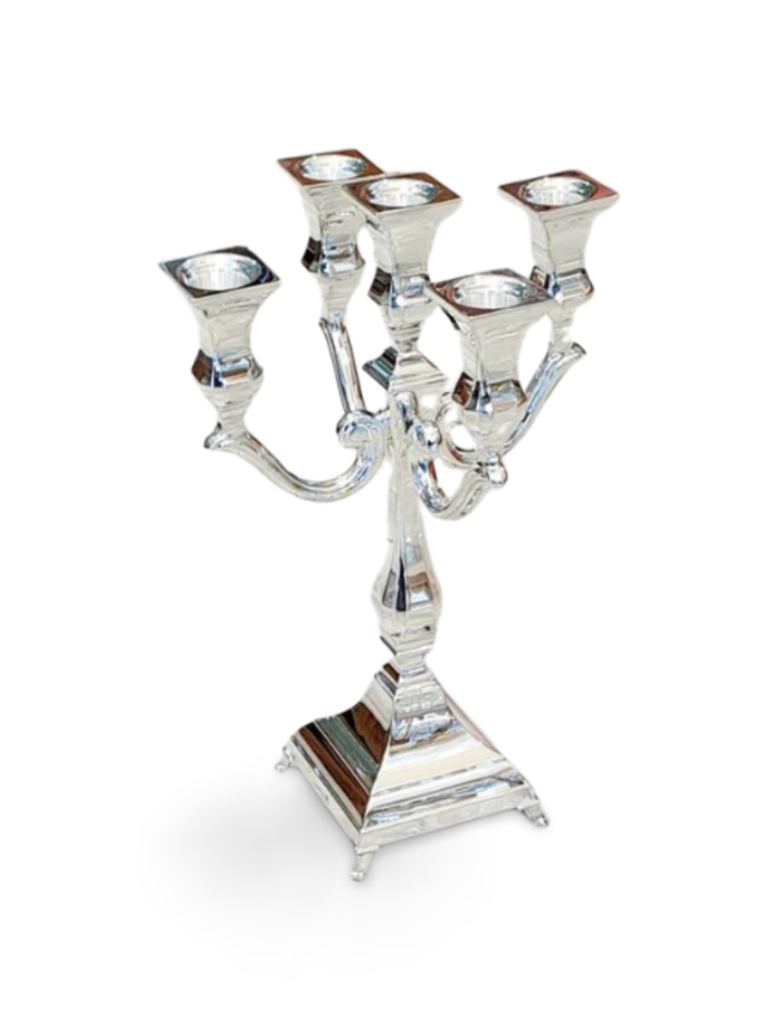 sun candelabra pure silver