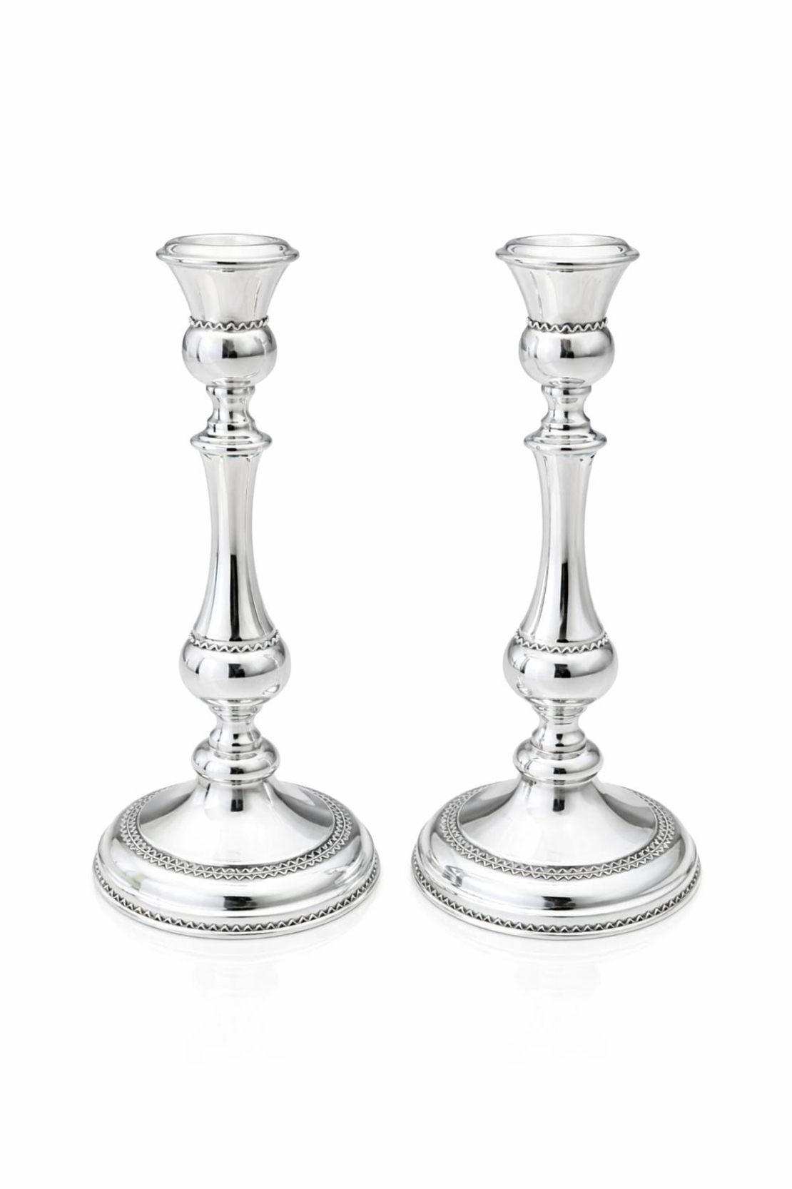 Pure silver apple candlesticks