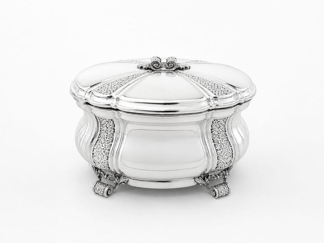 Toscana pure silver Etrog box
