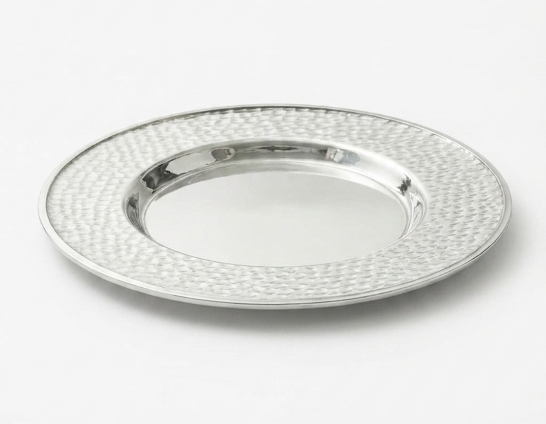 צלחת לגביע קידוש פטיש כסף טהור