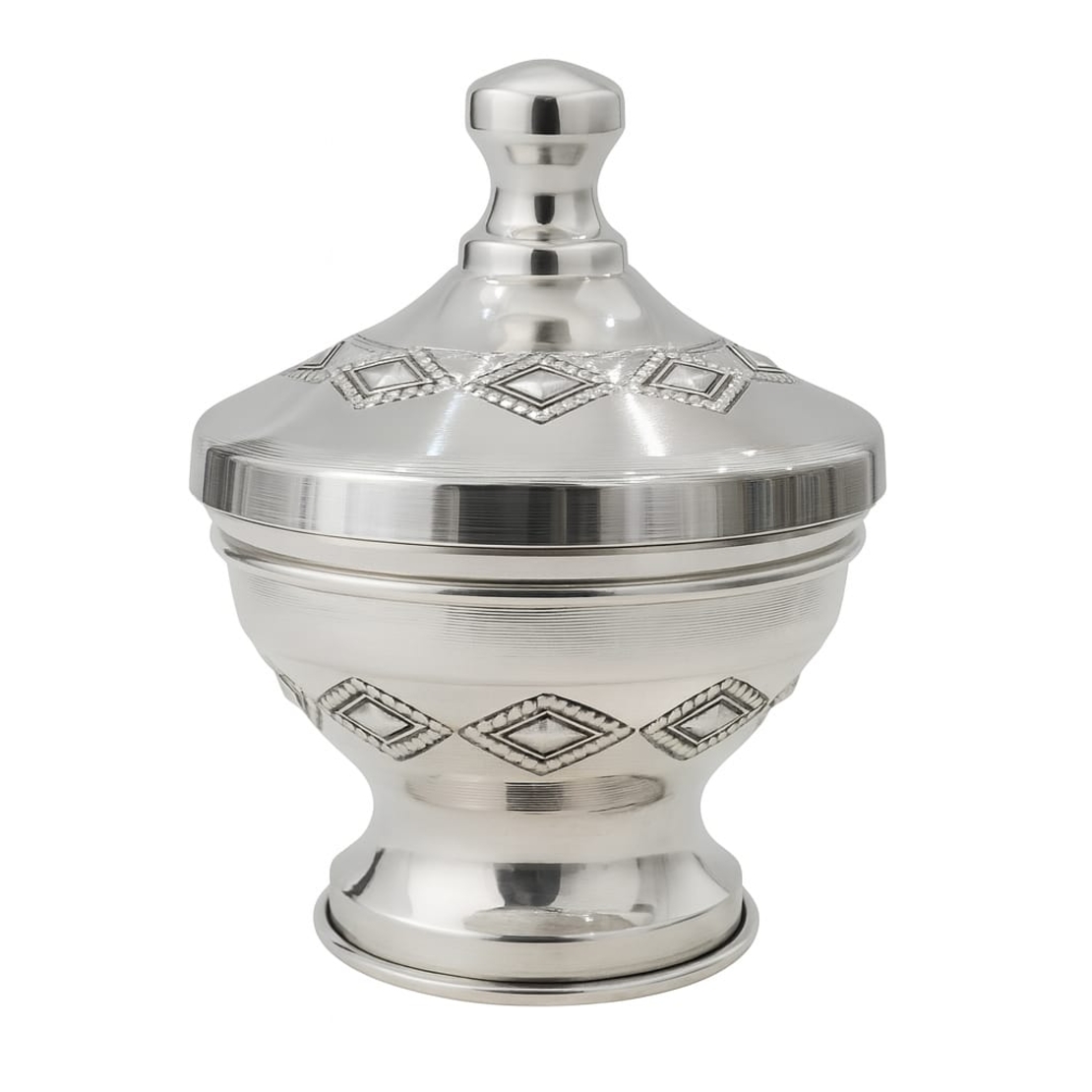 Pure silver rectangles honey dish
