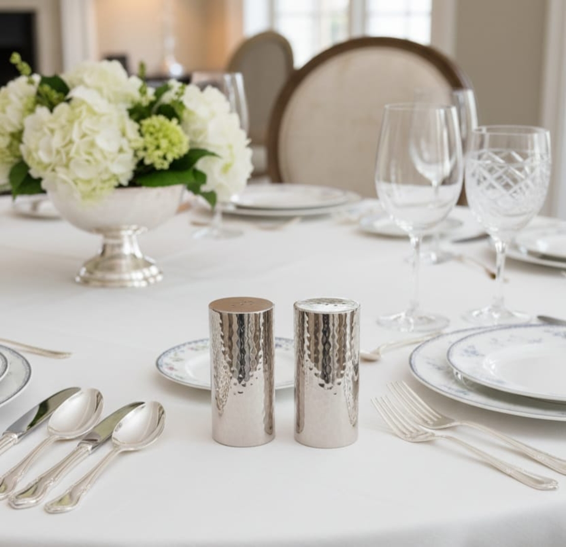 סט מלח ופלפל חיים כסף טהור