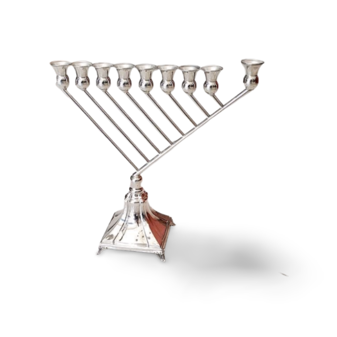 חנוכיה אלכסונים כסף טהר
