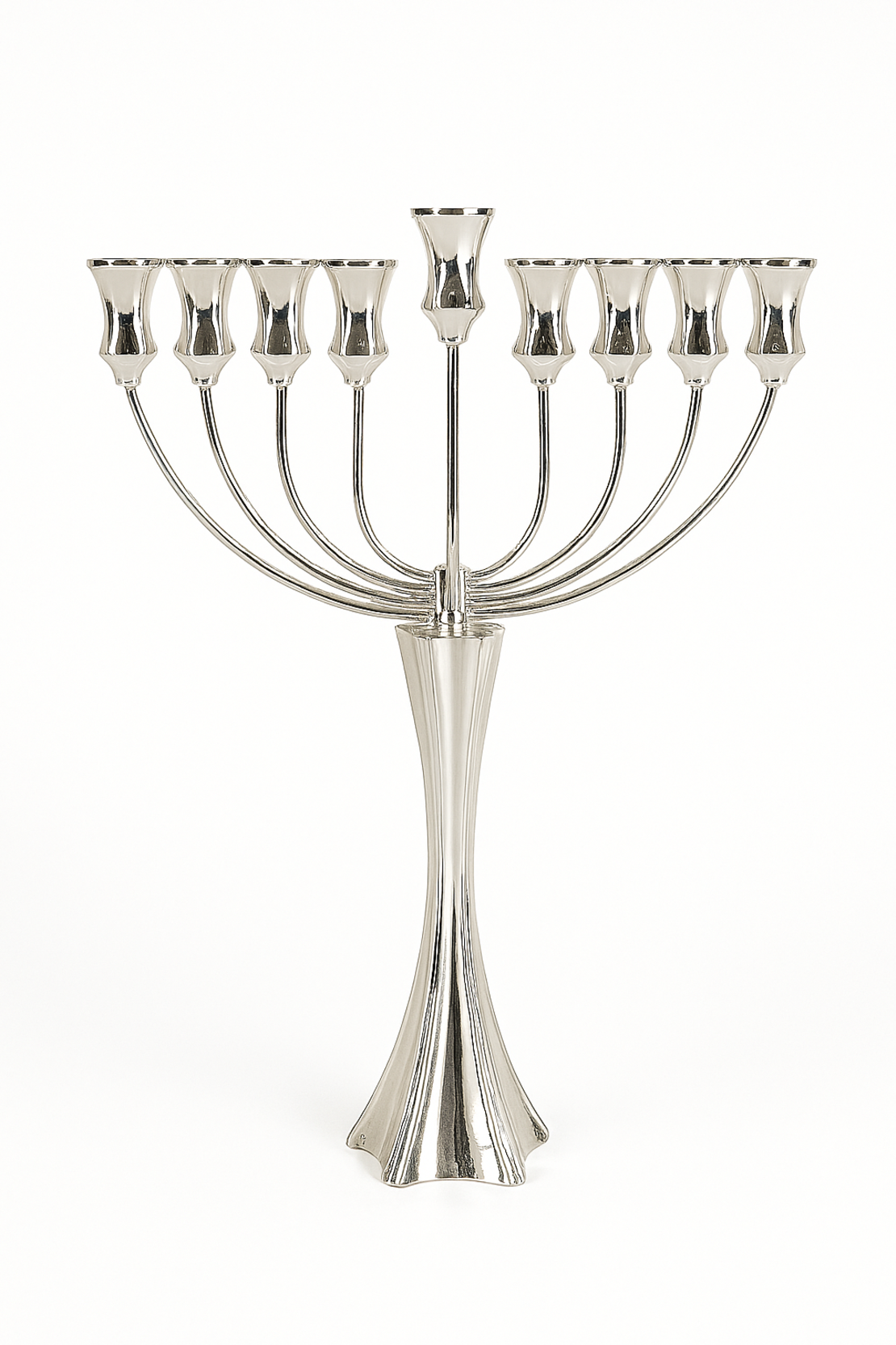 חנוכיה כוכב כסף טהור