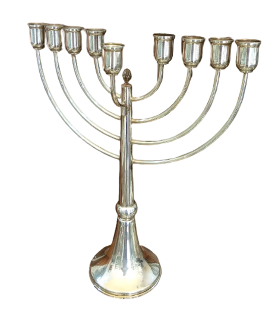חנוכיה קשתות כסף טהור