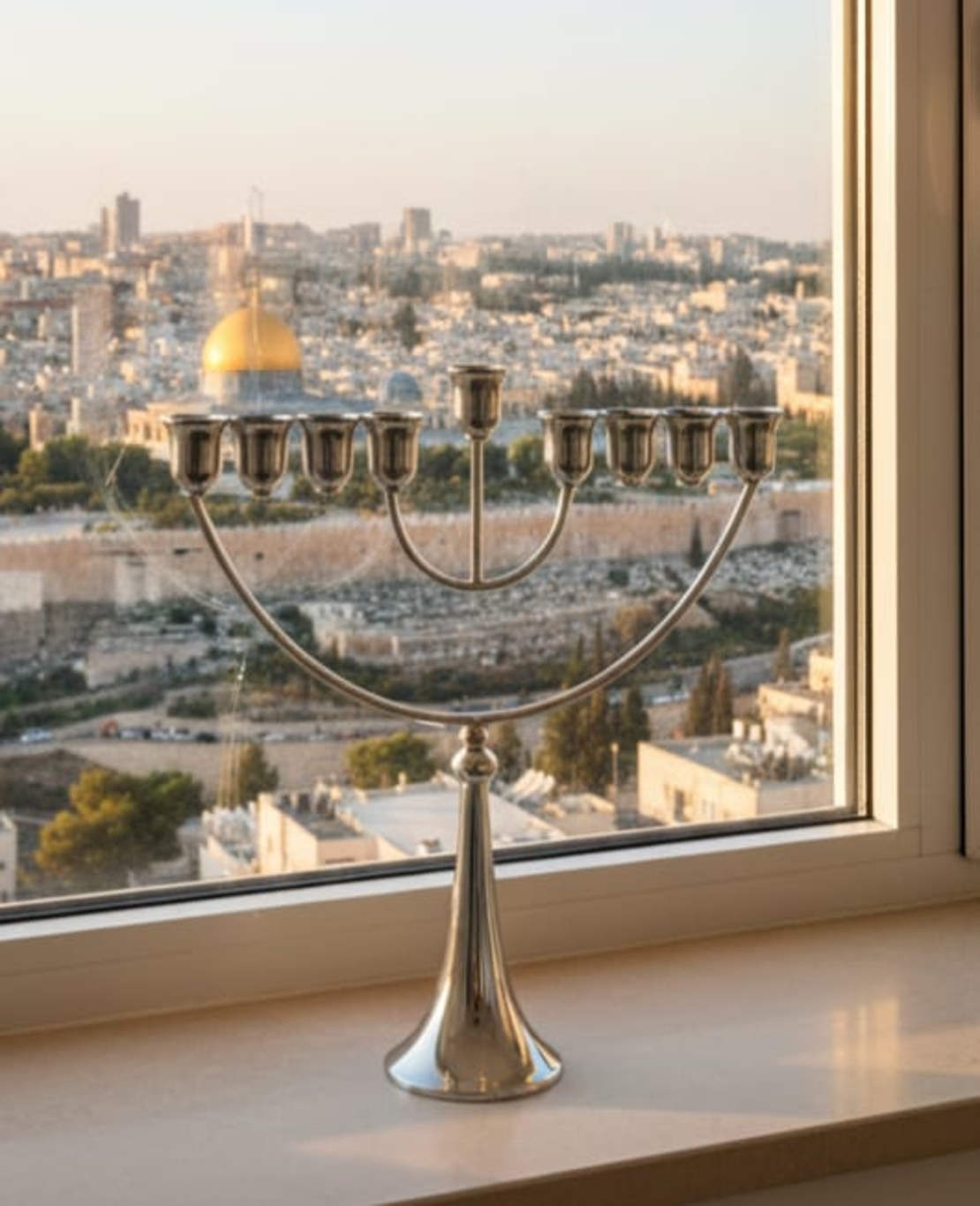 Hanukkah Menorah Raphael Gil Pure Silver