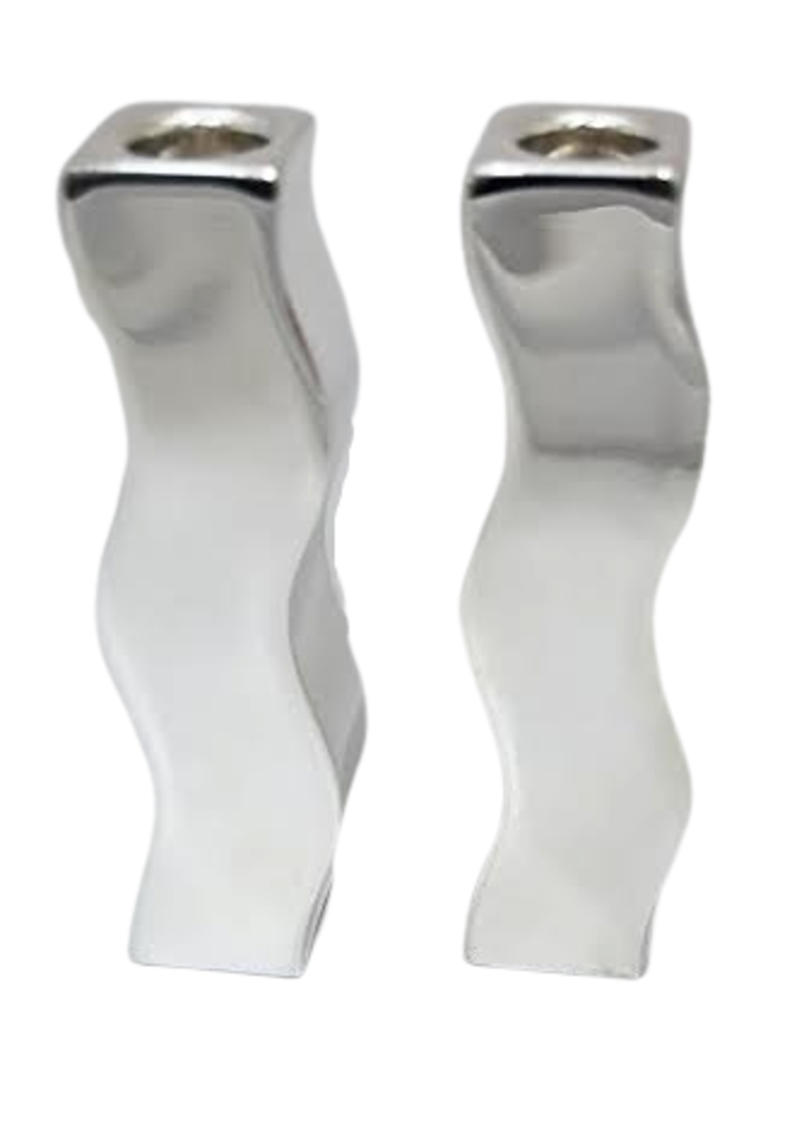 A pair of S pure silver candlesticks