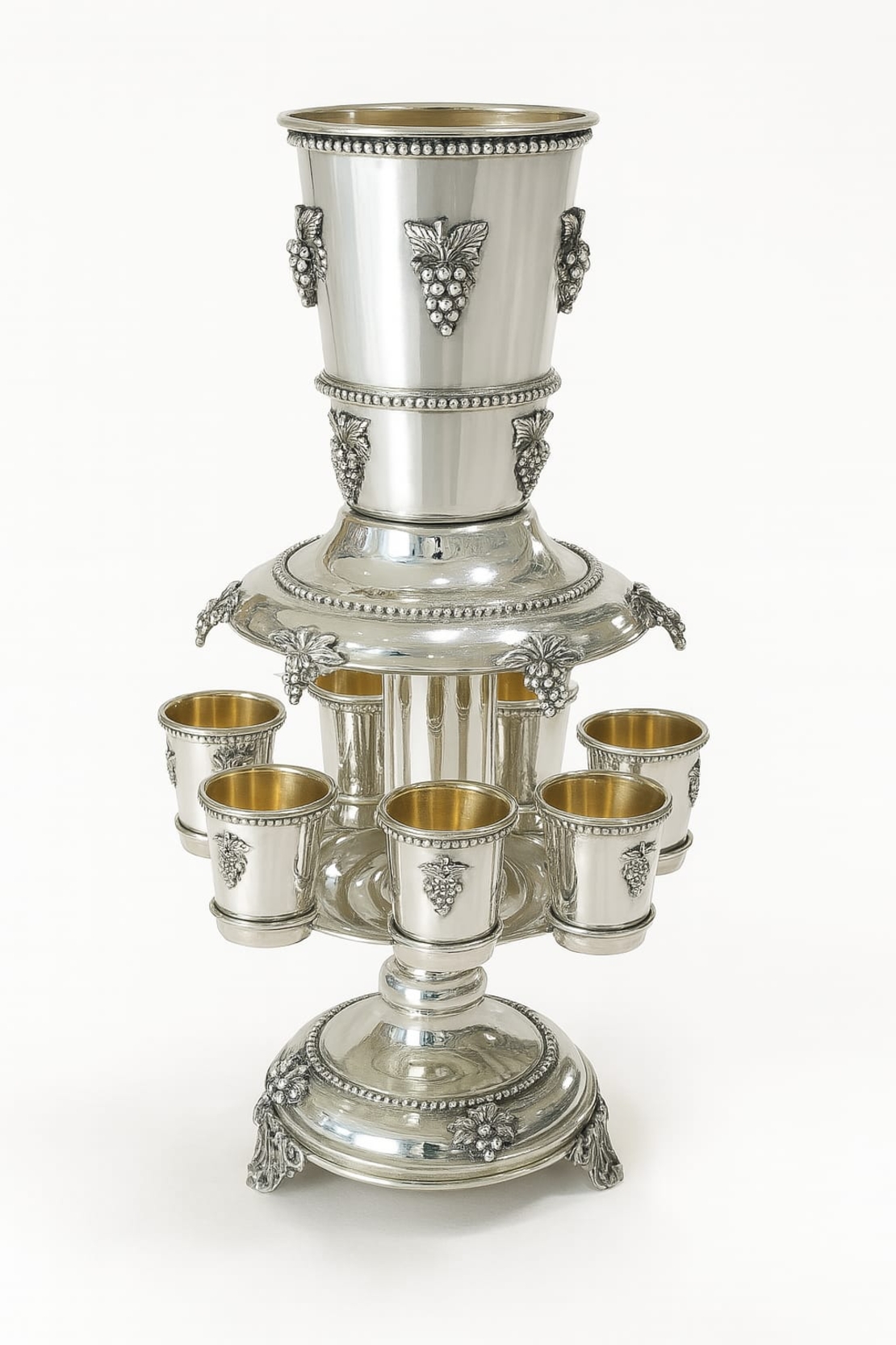 pure silver wine dispenser (funnel) Grapes