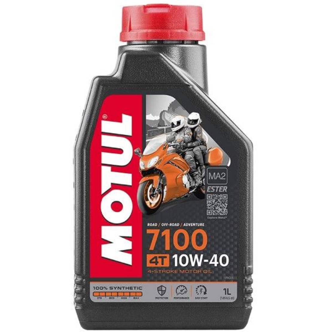 שמן מנוע 10w40 סינטטי מלא 7100 מוטול MOTUL ליטר אחד
