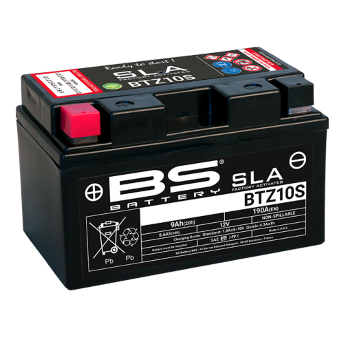 מצבר לאופנוע BS Battery BTZ10S