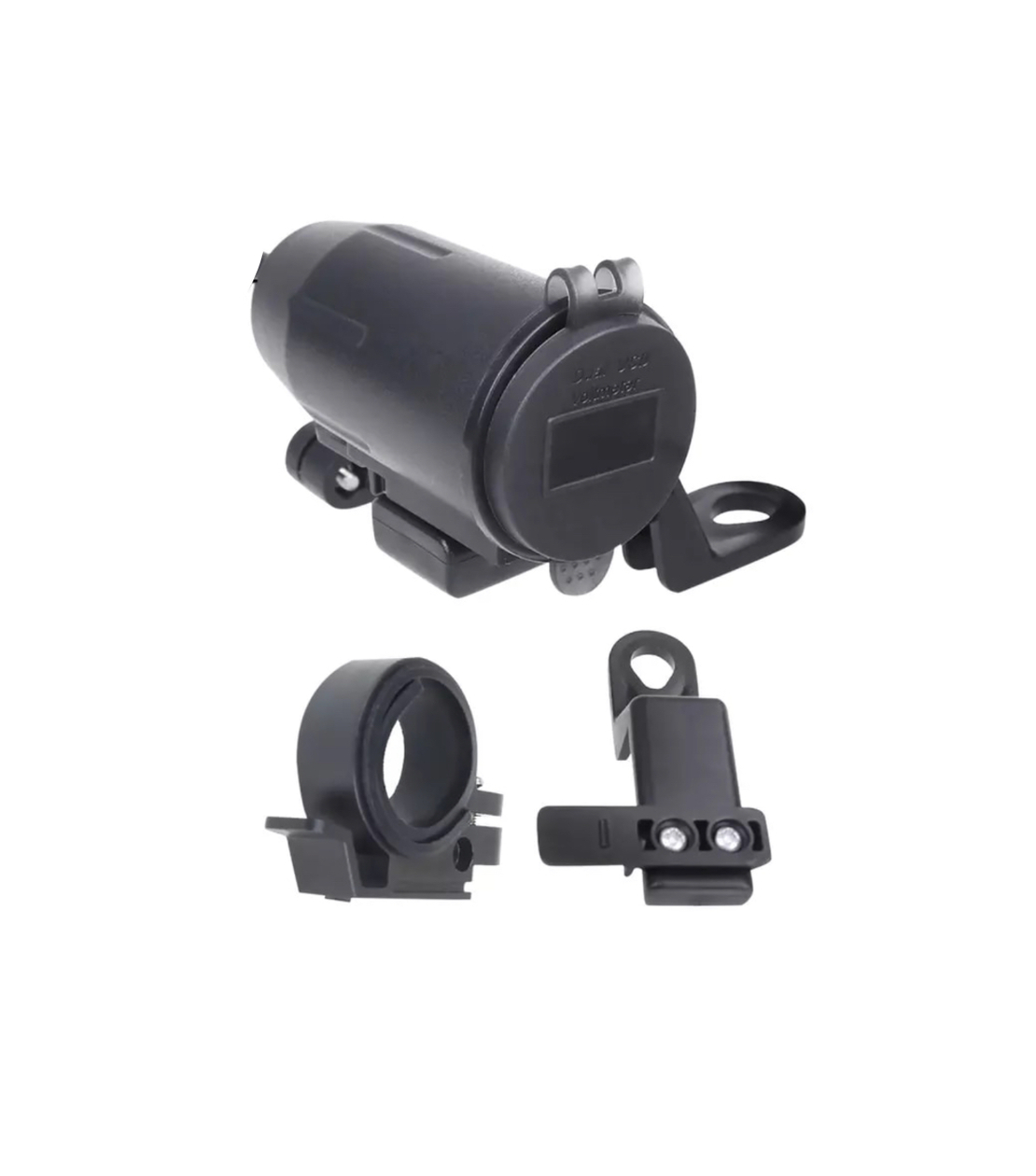 שקע USB כפול עם טעינה מהירה כולל מד מתח
