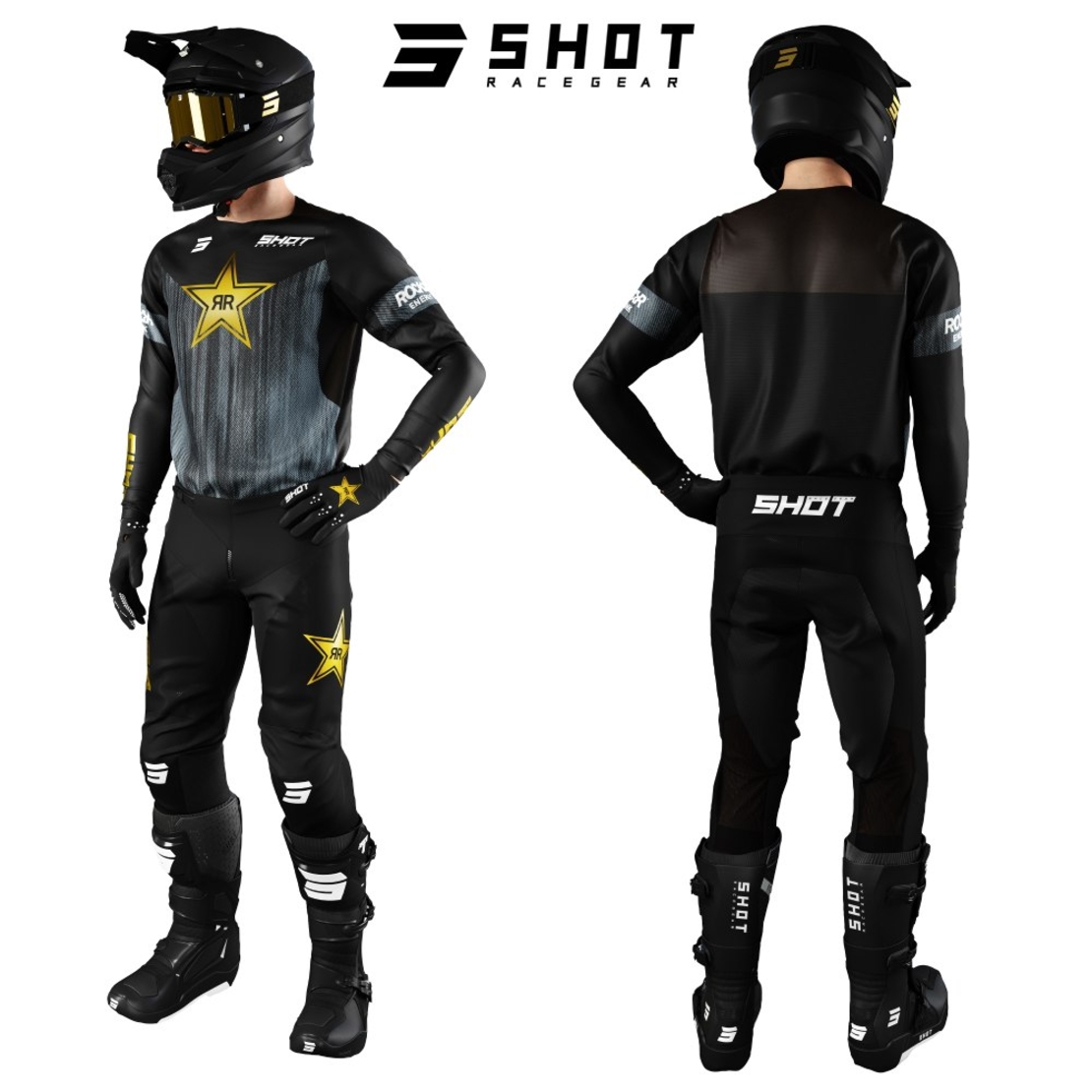 חליפת רכיבה SHOT במבצע!! אפור/שחור/רוקסטאר
