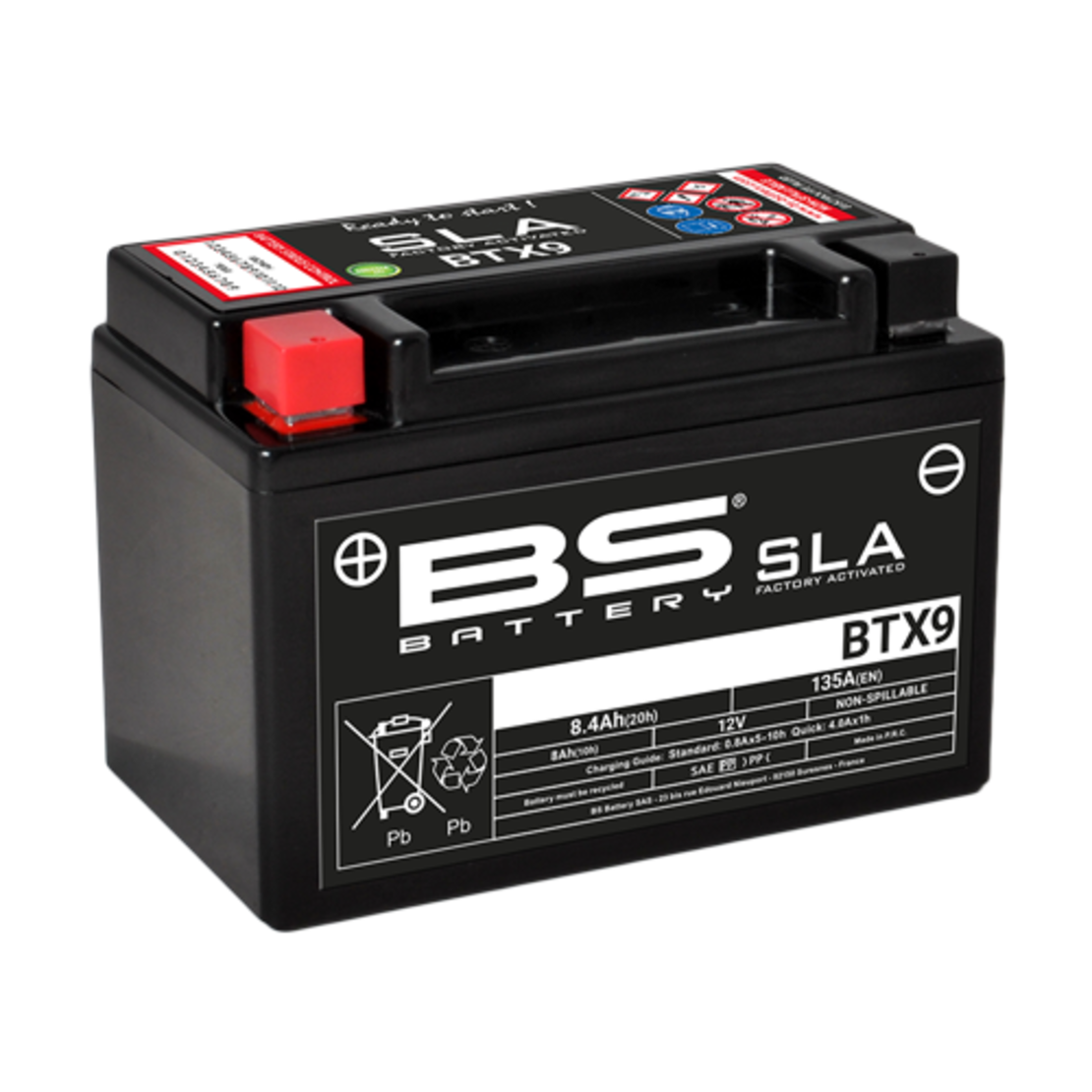 מצבר לאופנוע BS Battery BTX9