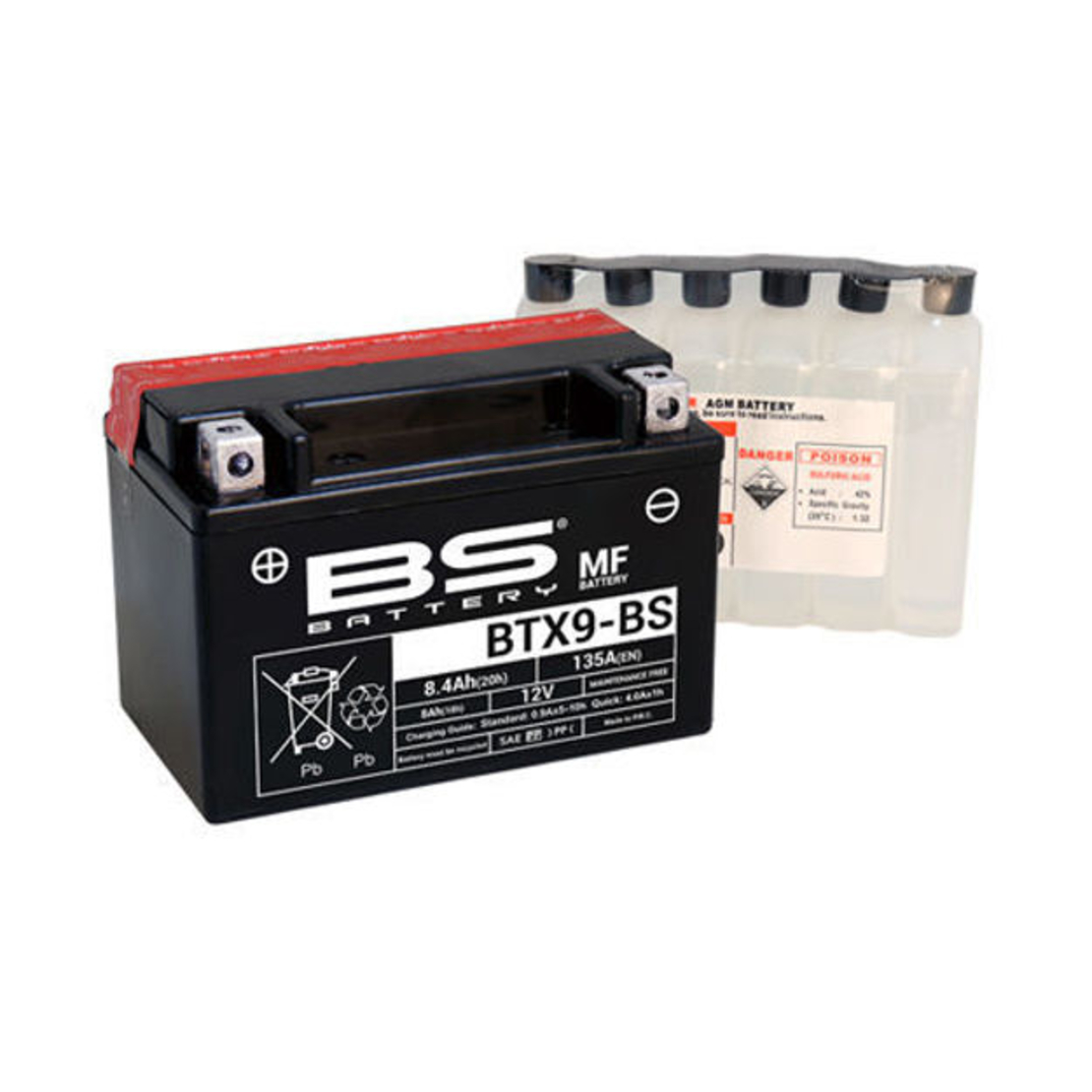 מצבר לאופנוע BS Battery BTX9-BS