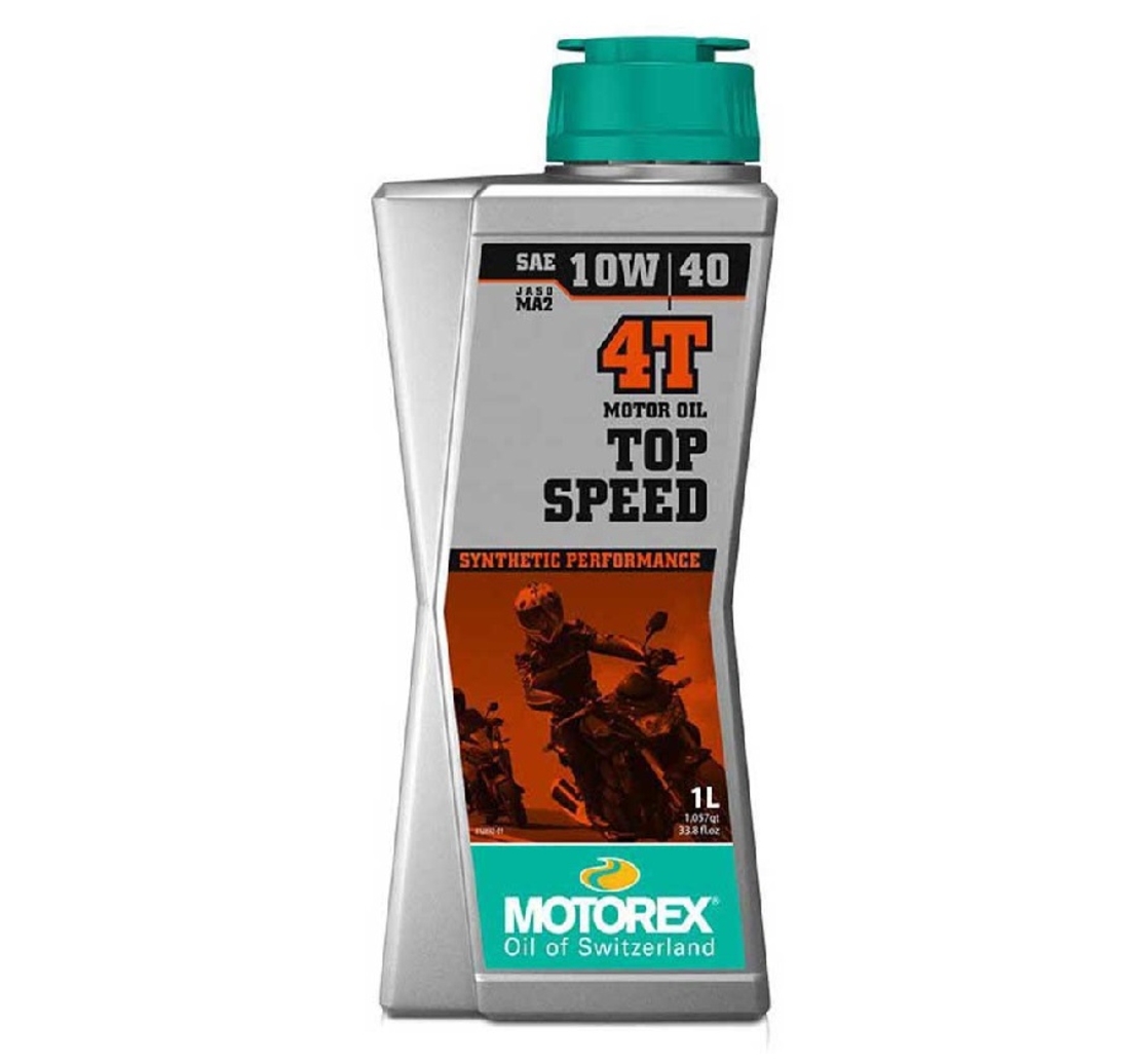 שמן סינטטי מלא 10W40 TOP SPEED למנועי 4 פעימות ליטר אחד MOTOREX