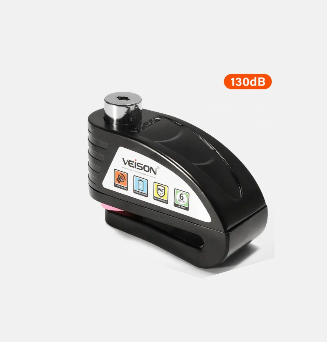 מנעול דיסק עם אזעקה וכבל תזכורת 130db