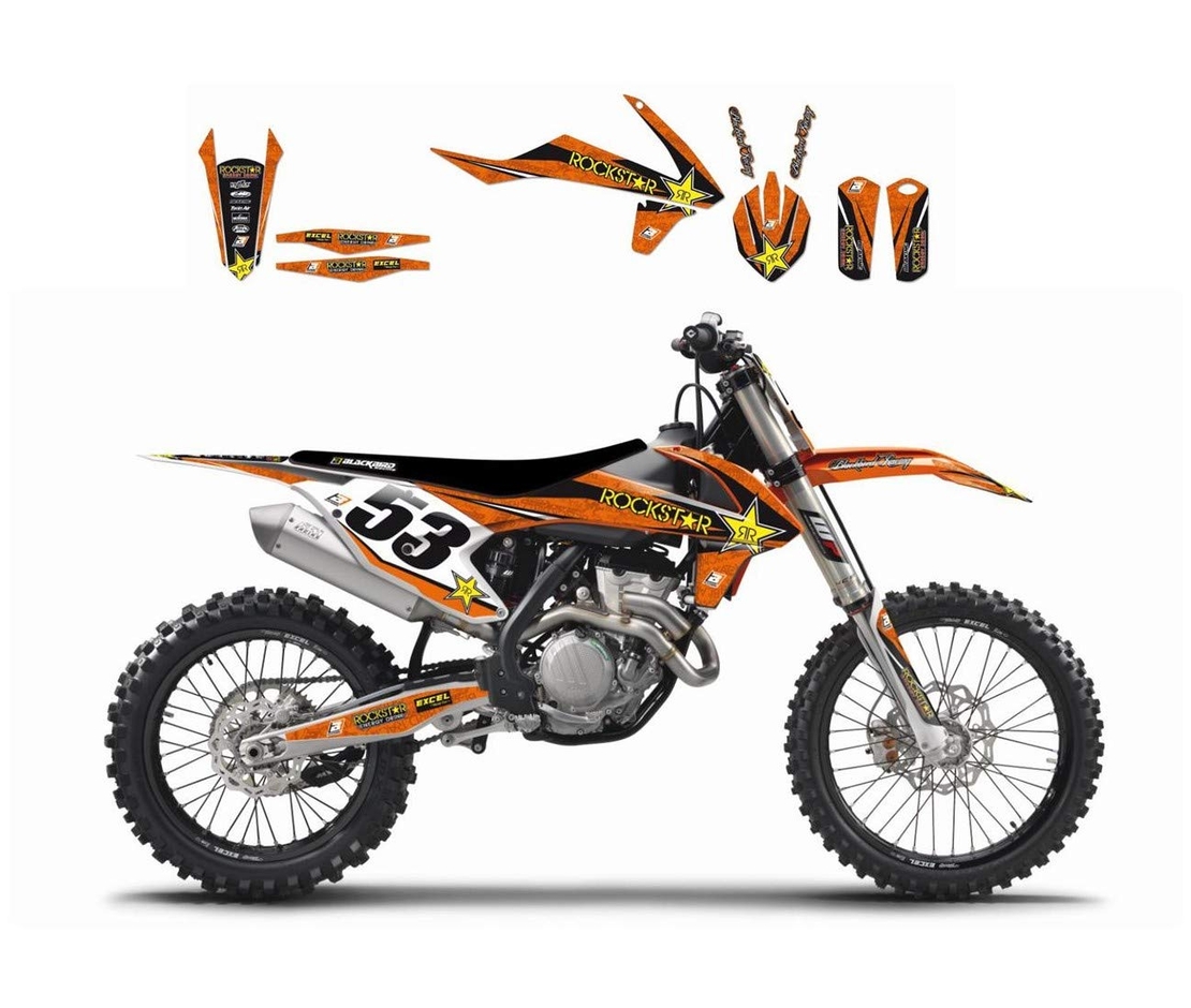 קיט מדבקות KTM SX/F-13-15 EXC/F -14/16 - BLACKBIRD