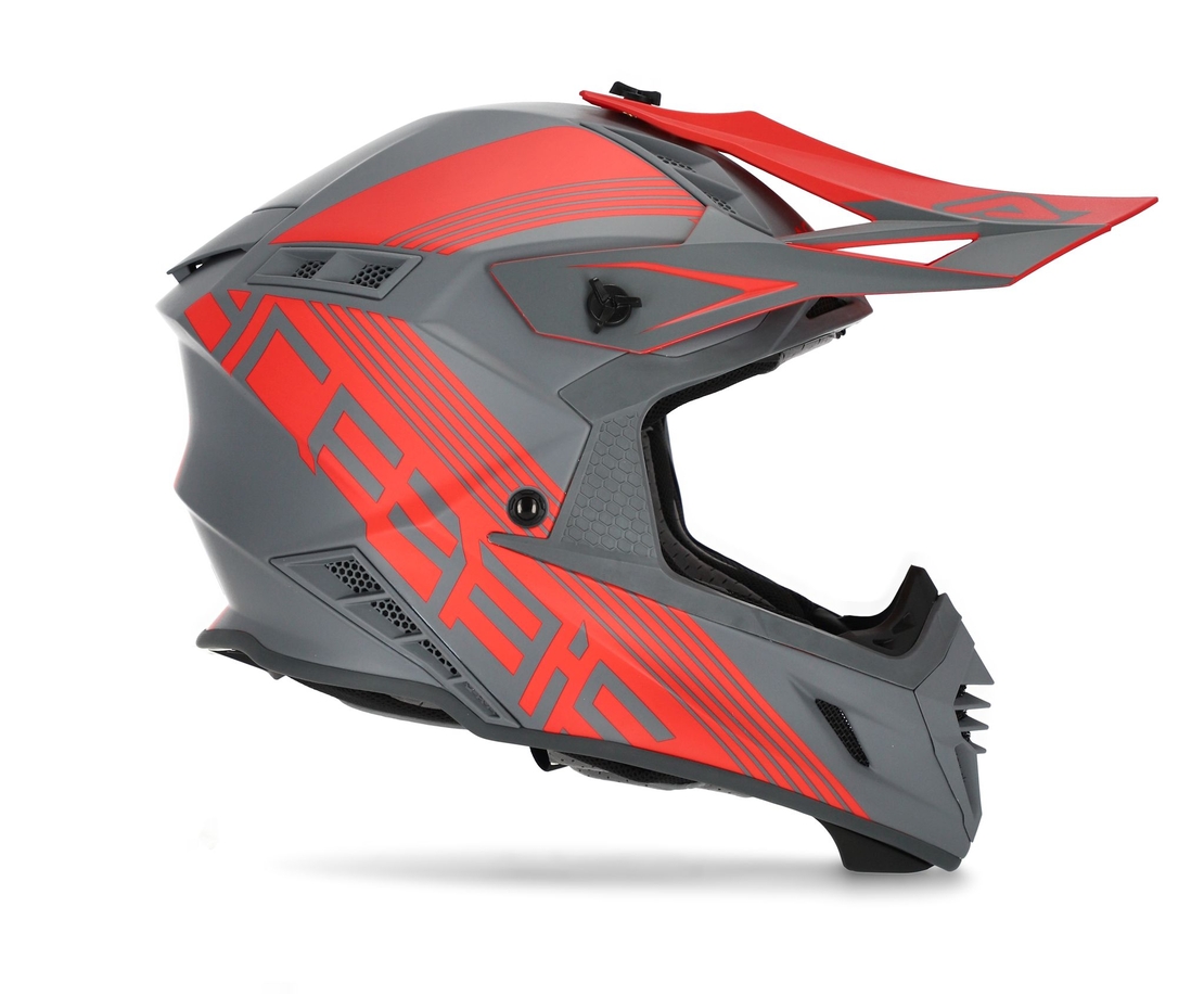קסדה Acerbis X Track אפור\אדום