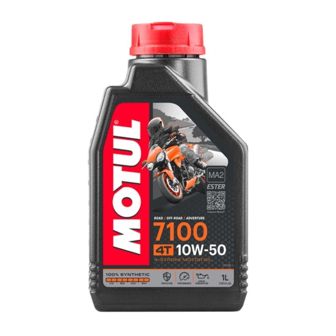 שמן מנוע 10w50 סינטטי מלא 7100 מוטול MOTUL ליטר אחד