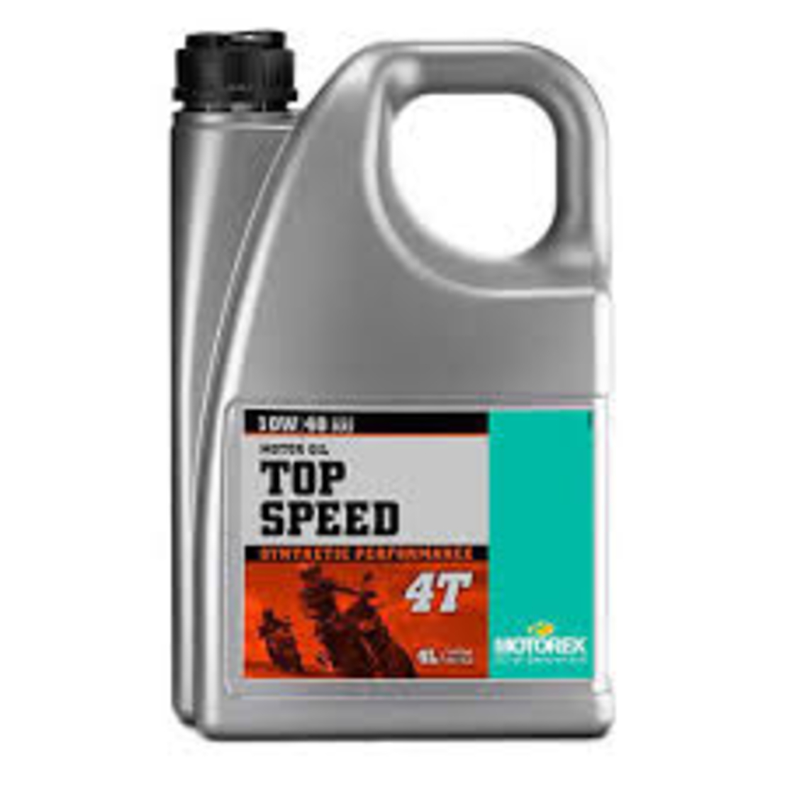 שמן סינטטי מלא 10W40 TOP SPEED למנועי 4 פעימות ארבעה ליטרים MOTOREX